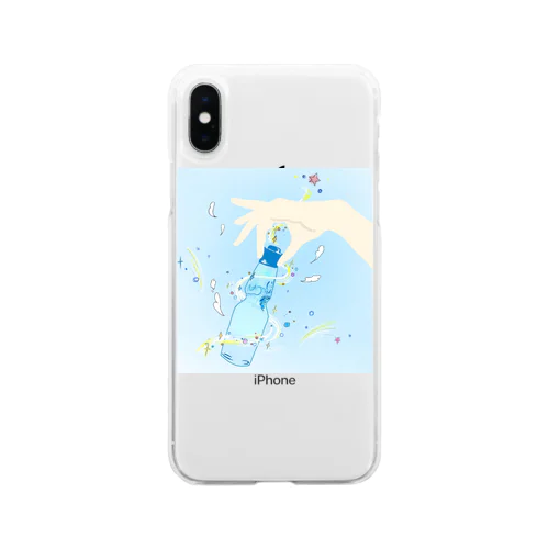 ラムネ瓶 Soft Clear Smartphone Case