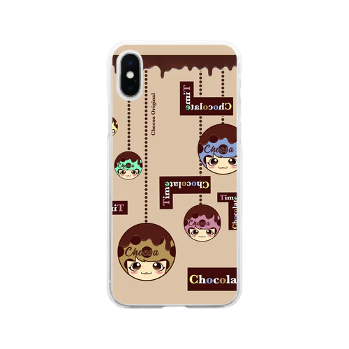 Chocolate Time🍫カフェ・オ・レと一緒に♪(iPhone用) Soft Clear Smartphone Case