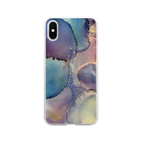 アルコールインクアート Soft Clear Smartphone Case