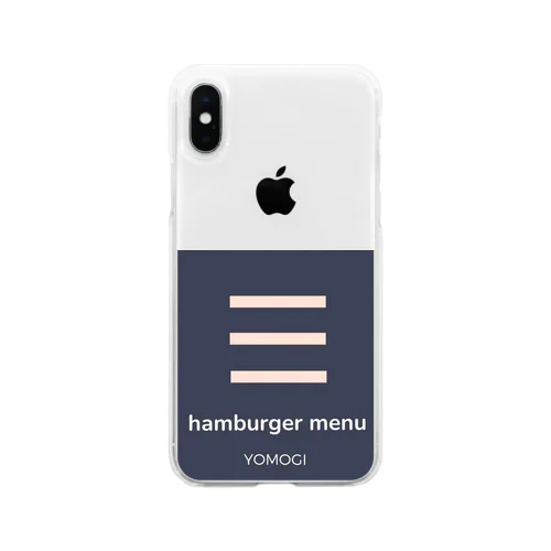 hamburger menu Soft Clear Smartphone Case