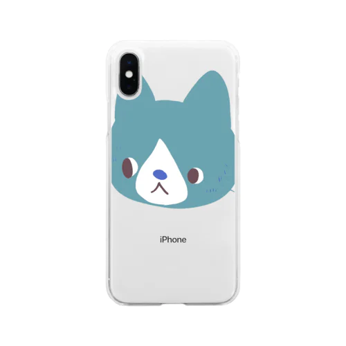 どデカくれよん猫 1 Soft Clear Smartphone Case