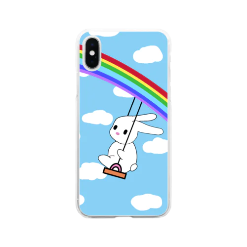 ぶらんこ ウサたん Soft Clear Smartphone Case