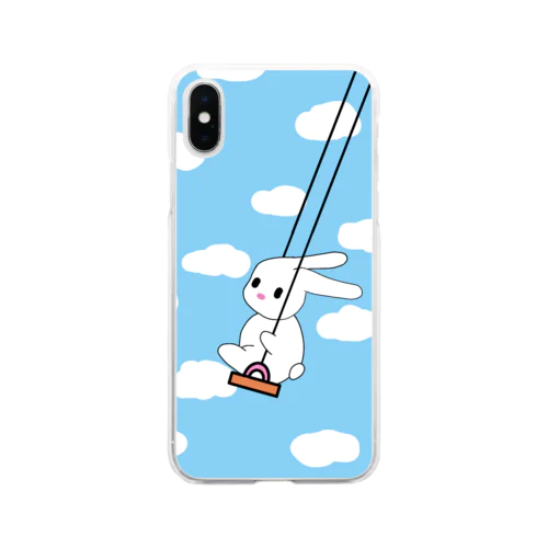 ぶらんこ ウサたん Soft Clear Smartphone Case