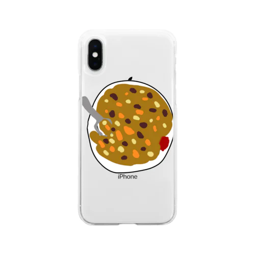 カレーライス Soft Clear Smartphone Case