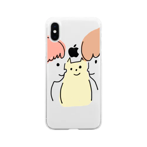 ひっつき家族 Soft Clear Smartphone Case