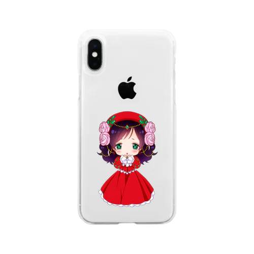 悪役令嬢に転生しちゃったおじさんのかわいいスマホケース Soft Clear Smartphone Case