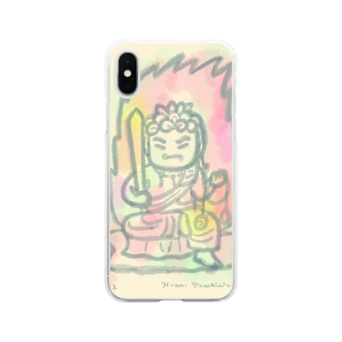 ゆる仏画「不動明王」 Soft Clear Smartphone Case