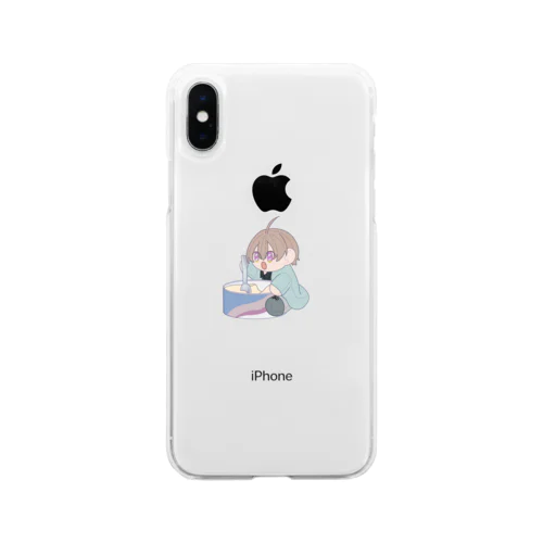 アイスが美味しい Soft Clear Smartphone Case