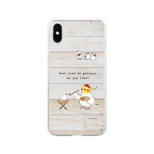 オカメ画伯（十姉妹） Soft Clear Smartphone Case