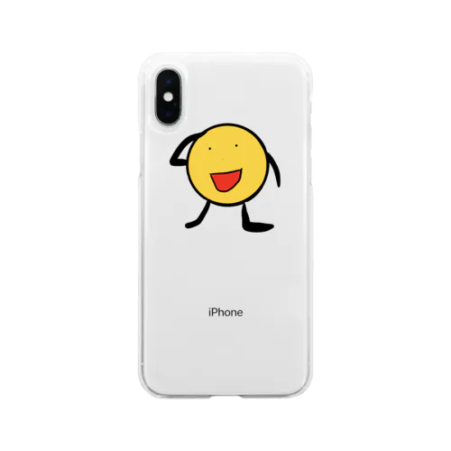 顔面くん Soft Clear Smartphone Case