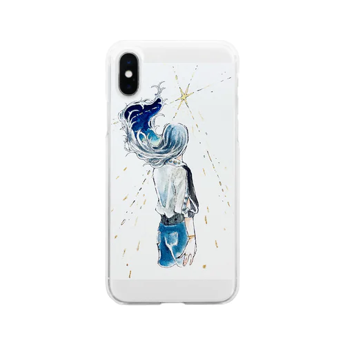 星に導かれる。 Soft Clear Smartphone Case