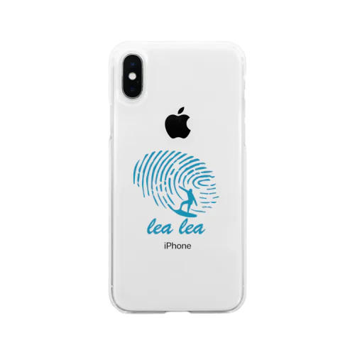 lealeaロゴiPhoneケース Soft Clear Smartphone Case