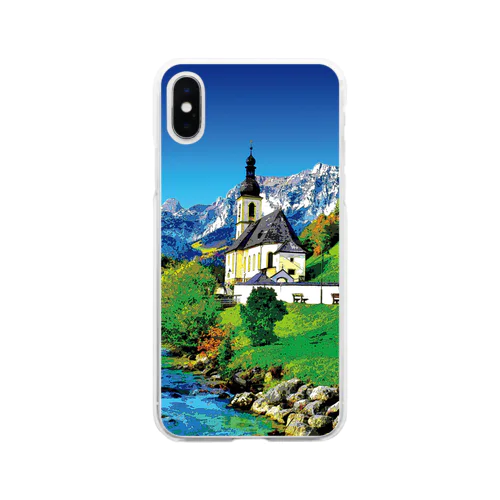 ドイツ ベルヒテスガーデンの教会 Soft Clear Smartphone Case