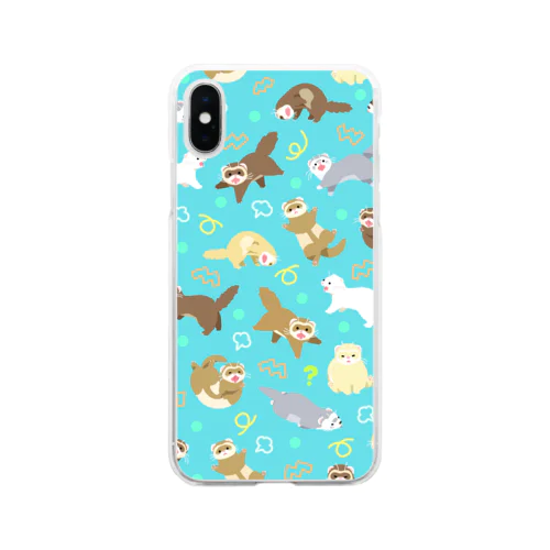 あらぶるいたち Soft Clear Smartphone Case