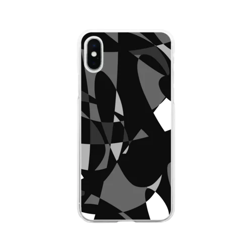 モノクロ自由形-2 Soft Clear Smartphone Case