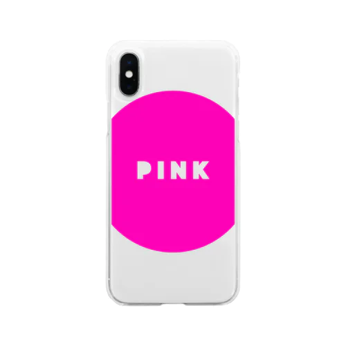 CIRCLE PINK. Soft Clear Smartphone Case