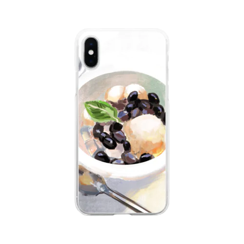 みつ豆 Soft Clear Smartphone Case