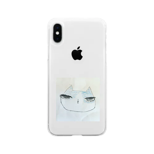 猫のトット Soft Clear Smartphone Case