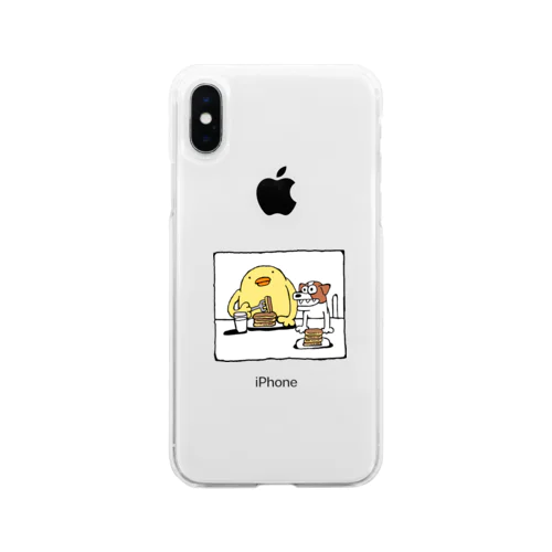 ぴよでパロディTシャツ Soft Clear Smartphone Case