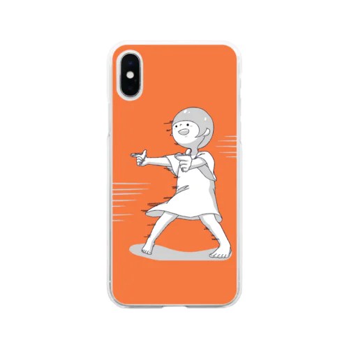 輪ゴム鉄砲だ！ Soft Clear Smartphone Case