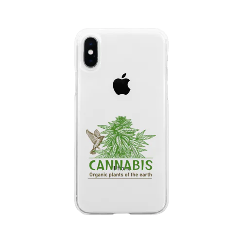 Cannabis & Bird（カナビスと鳥） Soft Clear Smartphone Case