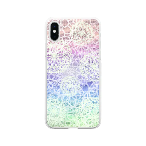 夢可愛いレース Soft Clear Smartphone Case