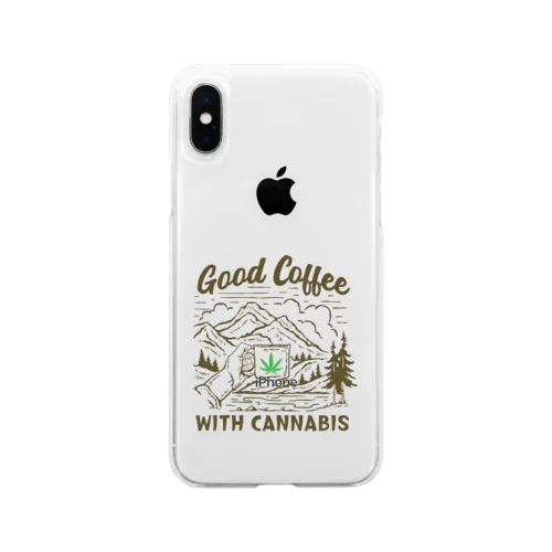Coffee＆Cannabis（コーヒーと大麻） Soft Clear Smartphone Case