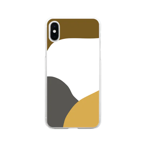 3 colours - 土 - Soft Clear Smartphone Case