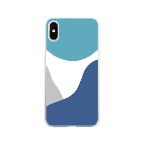 3 colours - 海 - Soft Clear Smartphone Case