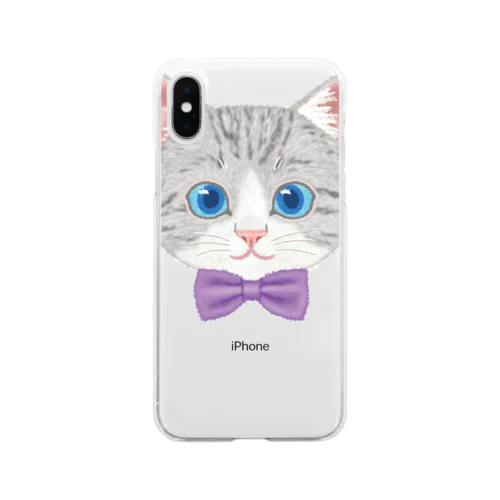 ねこちゃん（サバシロ） Soft Clear Smartphone Case