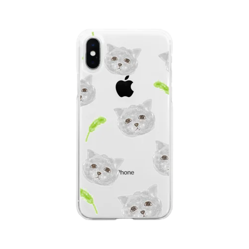 じゃらし猫🐱 Soft Clear Smartphone Case