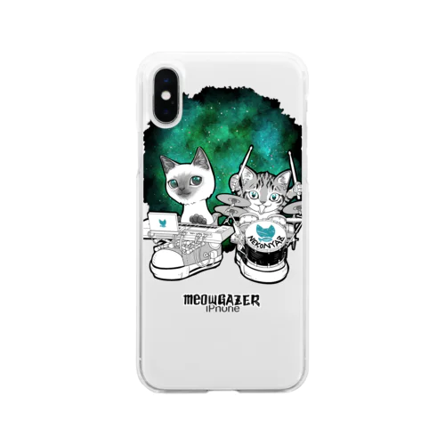 ミューゲイザー#2 (meowGAZER#2) Soft Clear Smartphone Case