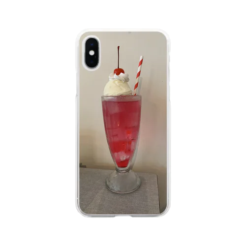 クリームソーダ Soft Clear Smartphone Case