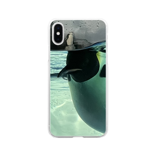 コウテイペンギン　写真　リアル Soft Clear Smartphone Case