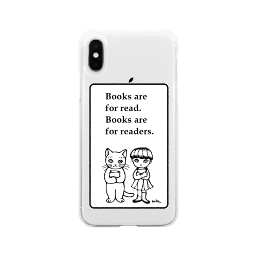 本と子どもたち Soft Clear Smartphone Case