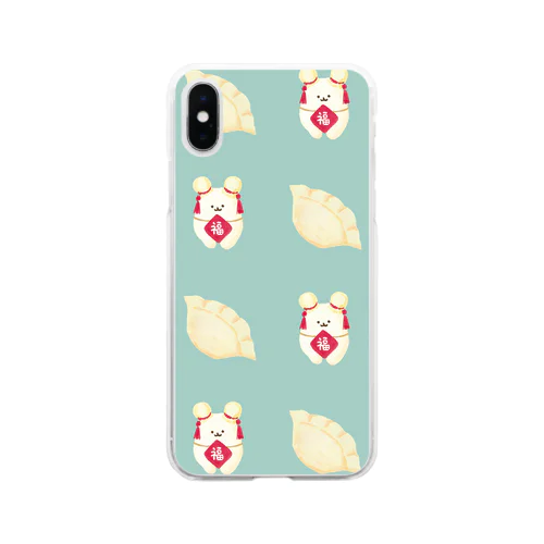 餃子　みどり Soft Clear Smartphone Case