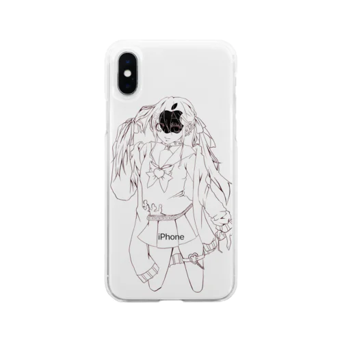 セーラー服地雷系女子 Soft Clear Smartphone Case