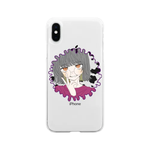 らむあイラスト Soft Clear Smartphone Case