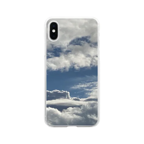 台風が過ぎ去った青空 Soft Clear Smartphone Case