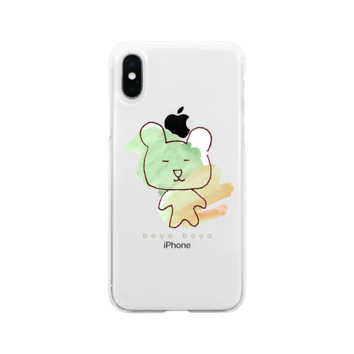 ぼやっくま｜アートペイント Soft Clear Smartphone Case