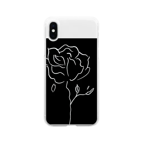 薔薇の愛 Soft Clear Smartphone Case