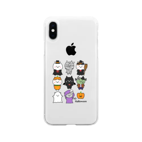 Halloween🎃ねこさん2 Soft Clear Smartphone Case