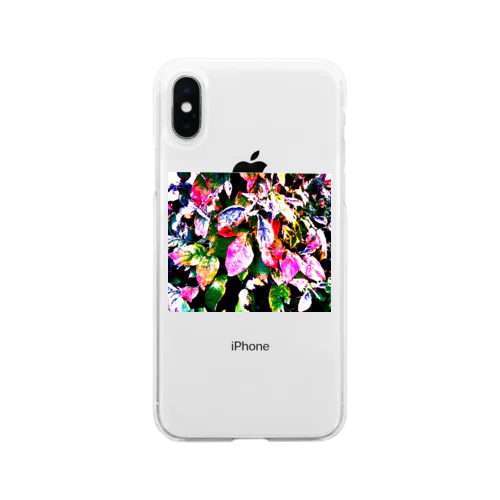 秋冷えに　赤 Soft Clear Smartphone Case