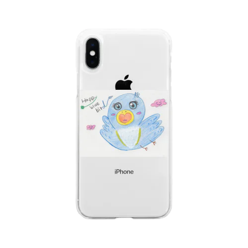 幸せの青い鳥 Soft Clear Smartphone Case