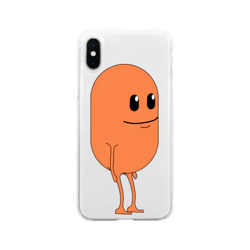 名前なし_オレンジ Soft Clear Smartphone Case