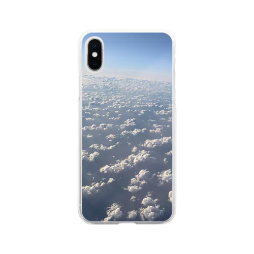 空から見た雲 Soft Clear Smartphone Case