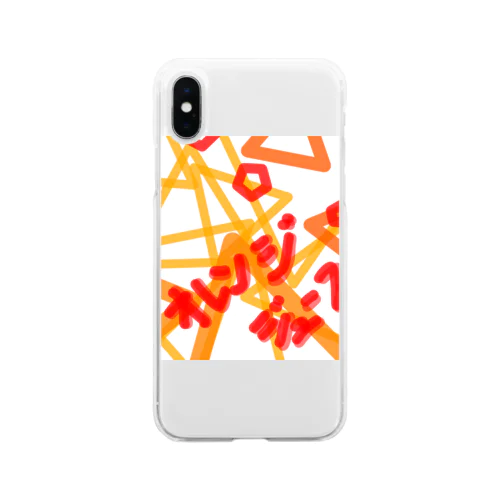 オレンジジュース Soft Clear Smartphone Case