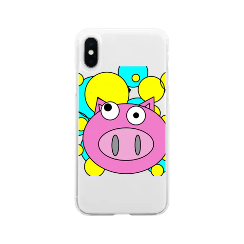 あたおかなぶたくん Soft Clear Smartphone Case