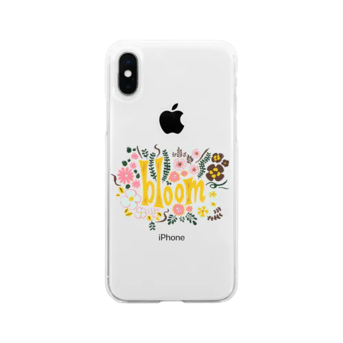 🌸 満開の花束（イエロー） Soft Clear Smartphone Case