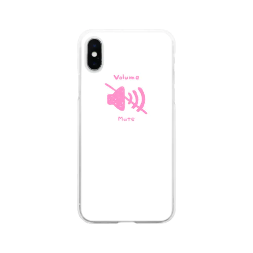 静かに🤫 Soft Clear Smartphone Case